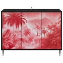 vidaXL Széf AACHEN Fekete Tölgy 102 x 33 x 76 cm Szerelt Fa
