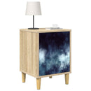 vidaXL Éjjeliszekrény RAALTE 2 db Sonoma Tölgy 36 x 33 x 50 cm