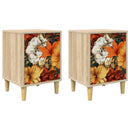 vidaXL Éjjeliszekrény GENNEP 2 db Sonoma Tölgy 36 x 33 x 50 cm