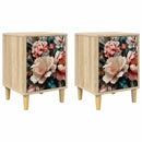 vidaXL Éjjeliszekrény BORNE 2 db Sonoma Tölgy 36 x 33 x 50 cm