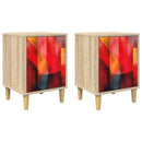 vidaXL Éjjeliszekrény HEESCH 2 db Sonoma Tölgy 36 x 33 x 50 cm