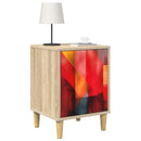 vidaXL Éjjeliszekrény HEESCH 2 db Sonoma Tölgy 36 x 33 x 50 cm