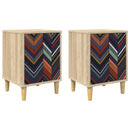 vidaXL Éjjeliszekrény OMMEN 2 db Sonoma Tölgy 36 x 33 x 50 cm