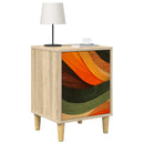 vidaXL Éjjeliszekrény BONN 2 db Sonoma Tölgy 36 x 33 x 50 cm