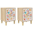 vidaXL Éjjeliszekrény MAINZ 2 db Sonoma Tölgy 36 x 33 x 50 cm