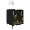 vidaXL Éjjeliszekrény RHENEN 2 db Fekete Tölgy 36 x 33 x 51 cm