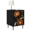 vidaXL Éjjeliszekrény LOCHEM 2 db Fekete Tölgy 36 x 33 x 51 cm