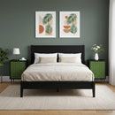 vidaXL Éjjeliszekrény GELEEN 2 db Fekete Tölgy 36 x 33 x 51 cm