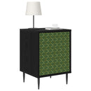 vidaXL Éjjeliszekrény GELEEN 2 db Fekete Tölgy 36 x 33 x 51 cm