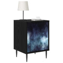 vidaXL Éjjeliszekrény RAALTE 2 db Fekete Tölgy 36 x 33 x 51 cm