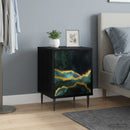 vidaXL Éjjeliszekrény WIJHE 2 db Fekete Tölgy 36 x 33 x 51 cm