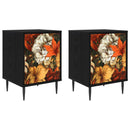 vidaXL Éjjeliszekrény GENNEP 2 db Fekete Tölgy 36 x 33 x 51 cm