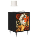 vidaXL Éjjeliszekrény GENNEP 2 db Fekete Tölgy 36 x 33 x 51 cm