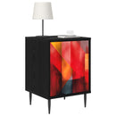 vidaXL Éjjeliszekrény HEESCH Fekete Tölgy 36 x 33 x 51 cm Szerelt Fa
