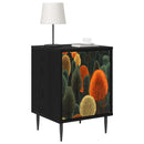 vidaXL Éjjeliszekrény ZAANDAM 2 db Fekete Tölgy 36 x 33 x 51 cm