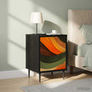 vidaXL Éjjeliszekrény BONN 2 db Fekete Tölgy 36 x 33 x 51 cm