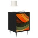 vidaXL Éjjeliszekrény BONN 2 db Fekete Tölgy 36 x 33 x 51 cm
