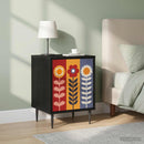 vidaXL Éjjeliszekrény ESSEN 2 db Fekete Tölgy 36 x 33 x 51 cm