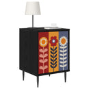 vidaXL Éjjeliszekrény ESSEN 2 db Fekete Tölgy 36 x 33 x 51 cm
