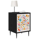 vidaXL Éjjeliszekrény MAINZ 2 db Fekete Tölgy 36 x 33 x 51 cm