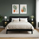 vidaXL Éjjeliszekrény BREMEN 2 db Fekete Tölgy 36 x 33 x 51 cm
