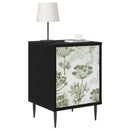 vidaXL Éjjeliszekrény GOTHA 2 db Fekete Tölgy 36 x 33 x 51 cm