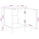 vidaXL Éjjeliszekrény GOTHA 2 db Fekete Tölgy 36 x 33 x 51 cm