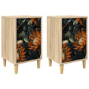 vidaXL Éjjeliszekrény LOCHEM 2 db Sonoma Tölgy 36 x 33 x 60 cm