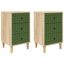 vidaXL Éjjeliszekrény GELEEN 2 db Sonoma Tölgy 36 x 33 x 60 cm