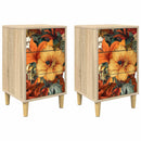 vidaXL Éjjeliszekrény GENNEP 2 db Sonoma Tölgy 36 x 33 x 60 cm