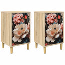 vidaXL Éjjeliszekrény BORNE 2 db Sonoma Tölgy 36 x 33 x 60 cm