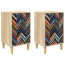 vidaXL Éjjeliszekrény OMMEN 2 db Sonoma Tölgy 36 x 33 x 60 cm