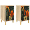 vidaXL Éjjeliszekrény BONN 2 db Sonoma Tölgy 36 x 33 x 60 cm