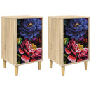 vidaXL Éjjeliszekrény KIEL 2 db Sonoma Tölgy 36 x 33 x 60 cm