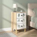 vidaXL Éjjeliszekrény HANAU 2 db Sonoma Tölgy 36 x 33 x 60 cm