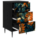 vidaXL Éjjeliszekrény LOCHEM 2 db Fekete Tölgy 36 x 33 x 61 cm