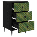vidaXL Éjjeliszekrény GELEEN 2 db Fekete Tölgy 36 x 33 x 61 cm