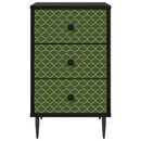 vidaXL Éjjeliszekrény GELEEN 2 db Fekete Tölgy 36 x 33 x 61 cm