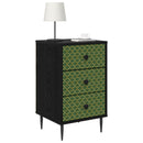 vidaXL Éjjeliszekrény GELEEN 2 db Fekete Tölgy 36 x 33 x 61 cm