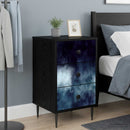 vidaXL Éjjeliszekrény RAALTE 2 db Fekete Tölgy 36 x 33 x 61 cm
