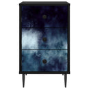 vidaXL Éjjeliszekrény RAALTE 2 db Fekete Tölgy 36 x 33 x 61 cm