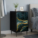 vidaXL Éjjeliszekrény WIJHE 2 db Fekete Tölgy 36 x 33 x 61 cm