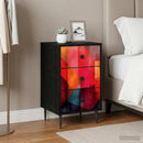 vidaXL Éjjeliszekrény HEESCH Fekete Tölgy 36 x 33 x 61 cm Szerelt Fa