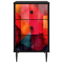 vidaXL Éjjeliszekrény HEESCH Fekete Tölgy 36 x 33 x 61 cm Szerelt Fa
