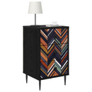 vidaXL Éjjeliszekrény OMMEN 2 db Fekete Tölgy 36 x 33 x 61 cm