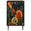 vidaXL Éjjeliszekrény ZAANDAM 2 db Fekete Tölgy 36 x 33 x 61 cm
