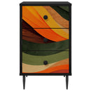 vidaXL Éjjeliszekrény BONN 2 db Fekete Tölgy 36 x 33 x 61 cm