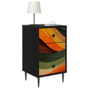vidaXL Éjjeliszekrény BONN 2 db Fekete Tölgy 36 x 33 x 61 cm