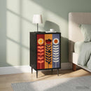 vidaXL Éjjeliszekrény ESSEN 2 db Fekete Tölgy 36 x 33 x 61 cm