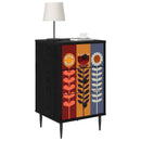 vidaXL Éjjeliszekrény ESSEN 2 db Fekete Tölgy 36 x 33 x 61 cm